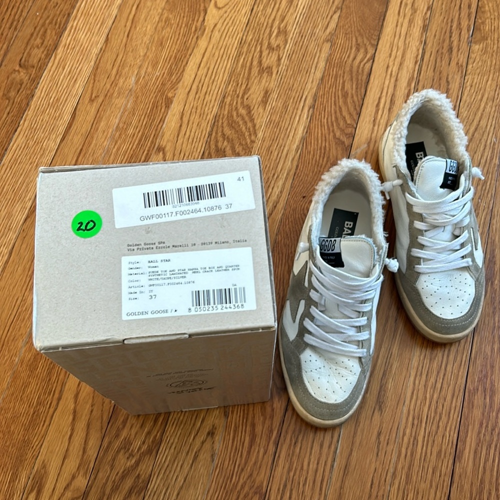 Golden Goose sherpa lined Ballstar size 37